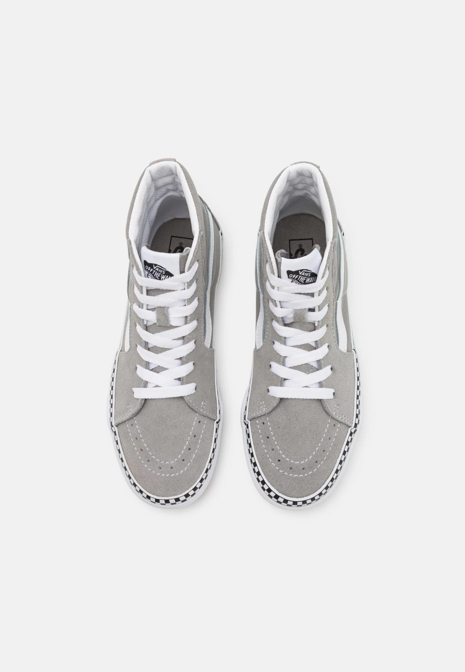 Vans Sk8-Hi Unisex - Sneakers Hoog - Checkerboard Foxing Drizzle/True White - Afbeelding 4