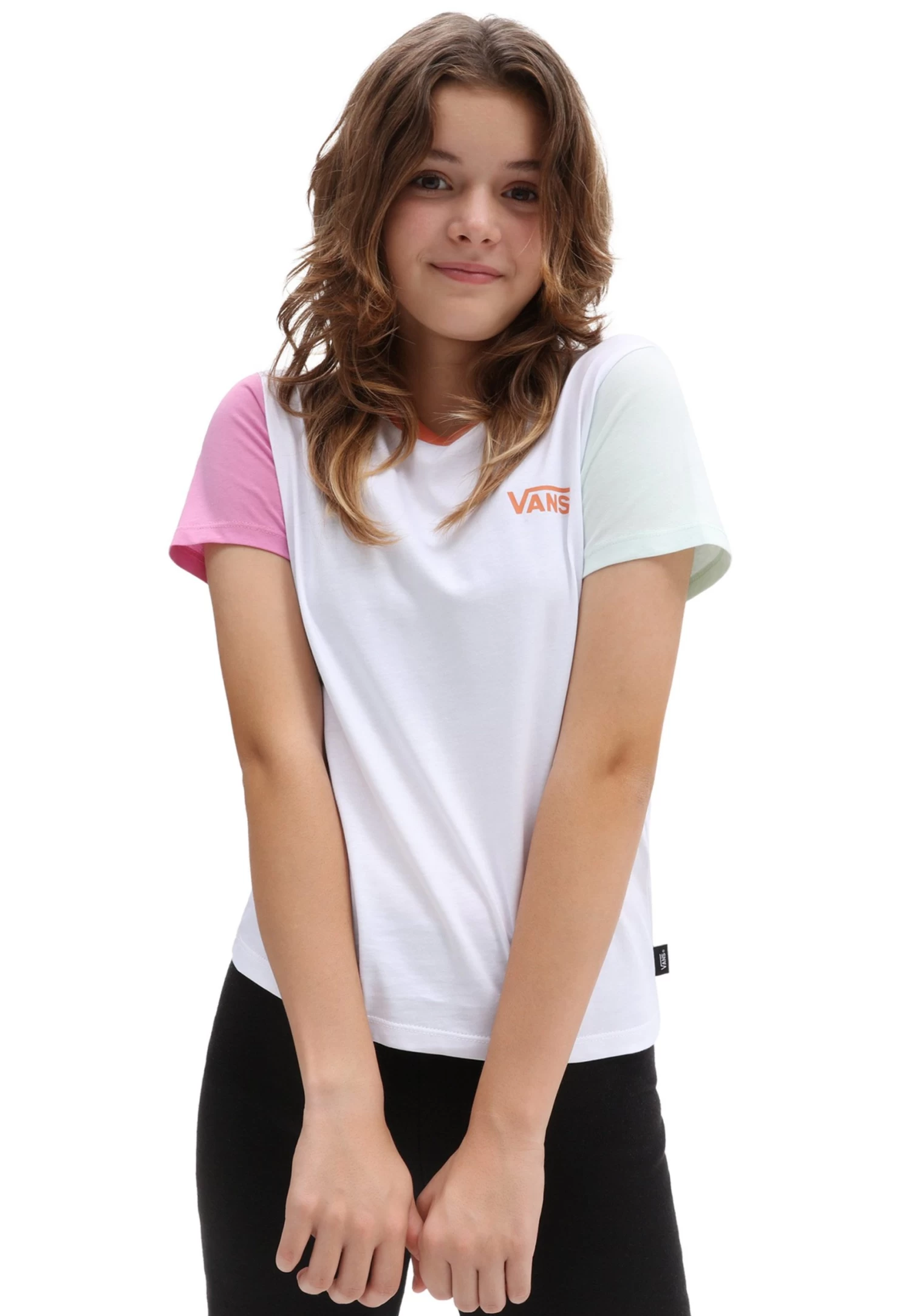 Vans Colorblock Crew - T-Shirt Print - White