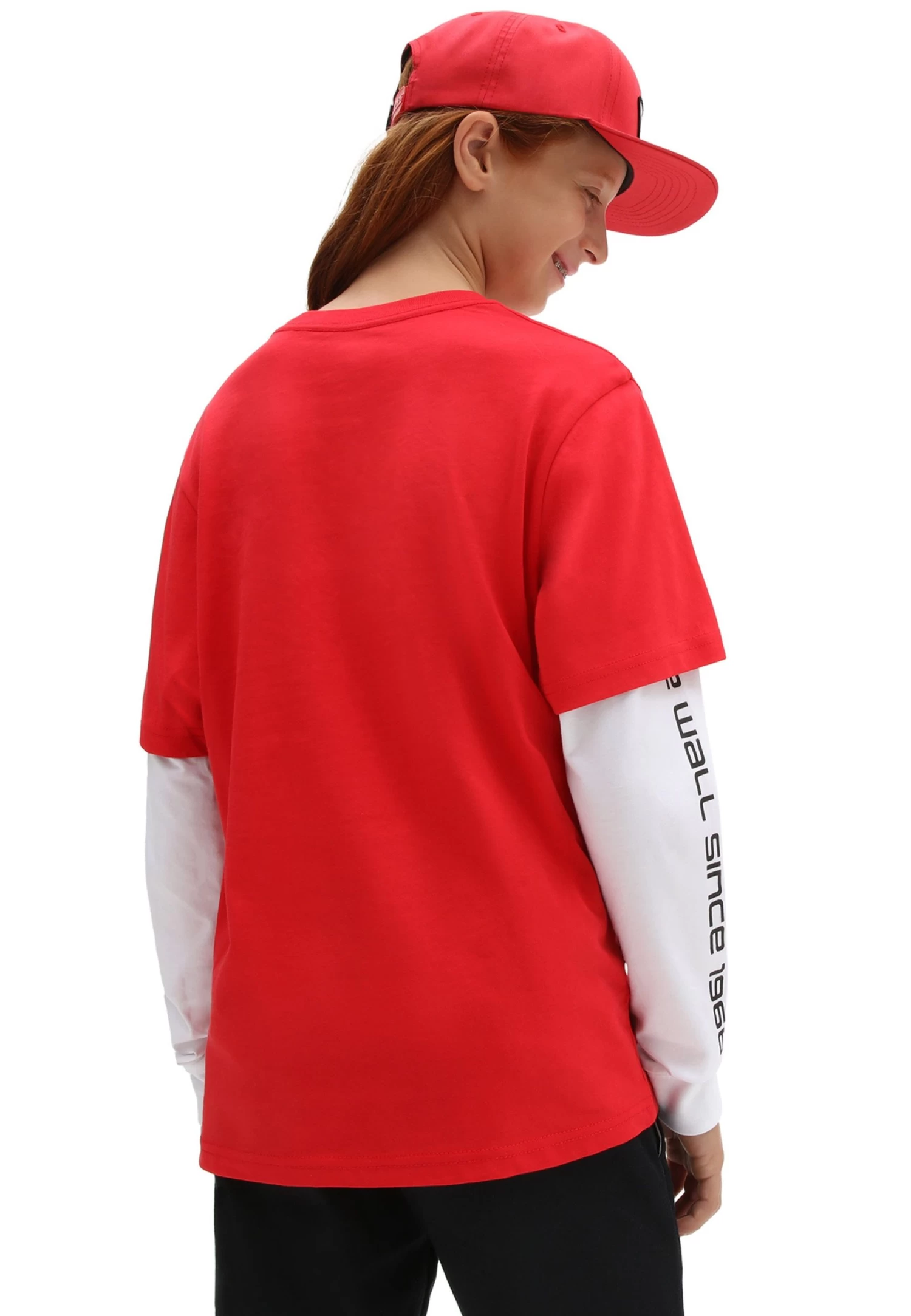 Vans Reflective Checkerboard Flame Twofer - Longsleeve - Medium Red - Afbeelding 2