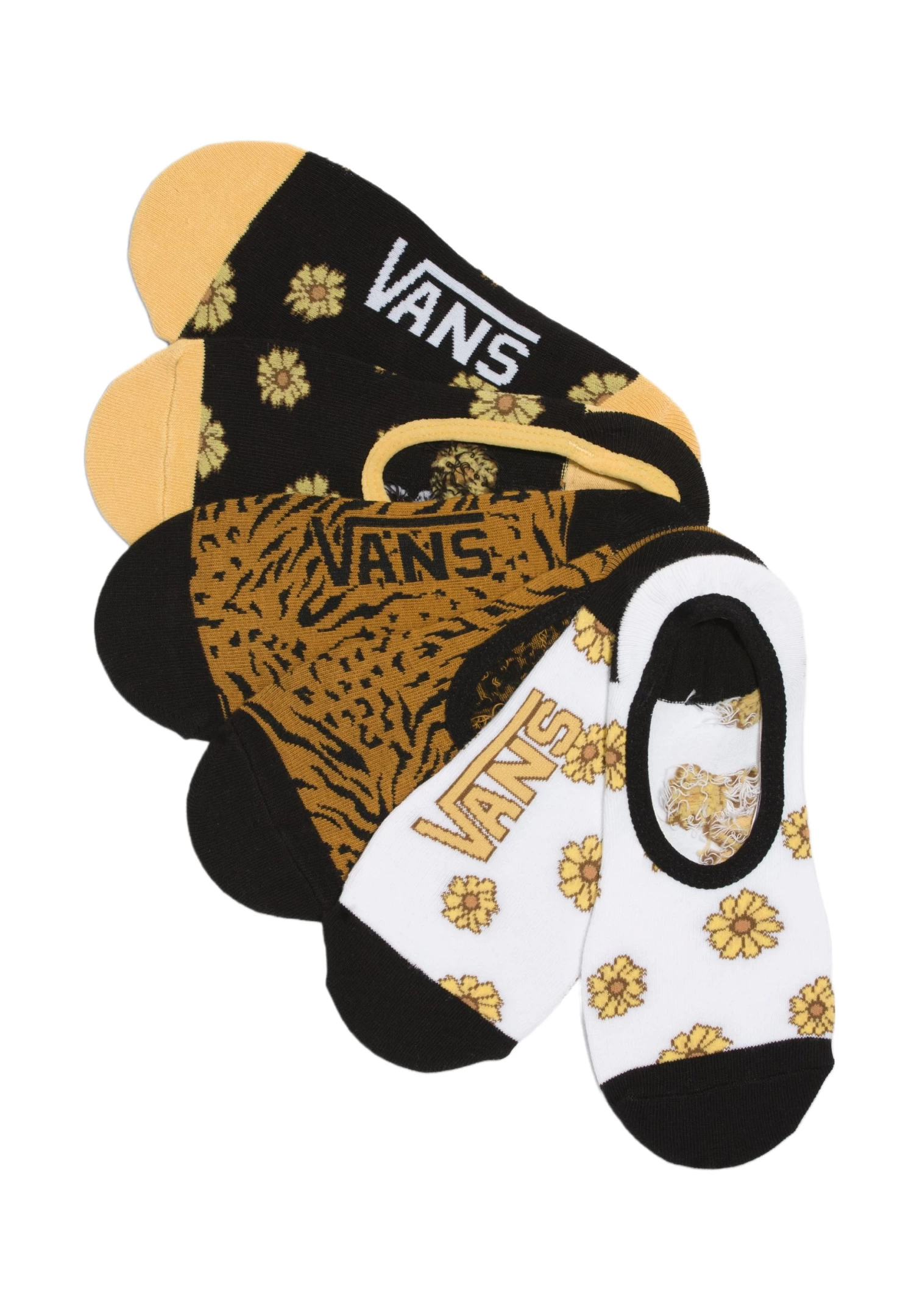 Vans Sunflower Floral Canoodle 3Pk - Sokken - White Black - Afbeelding 2
