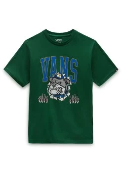 Vans Varsity Bulldog Ss - T-Shirt Print - Dark Green