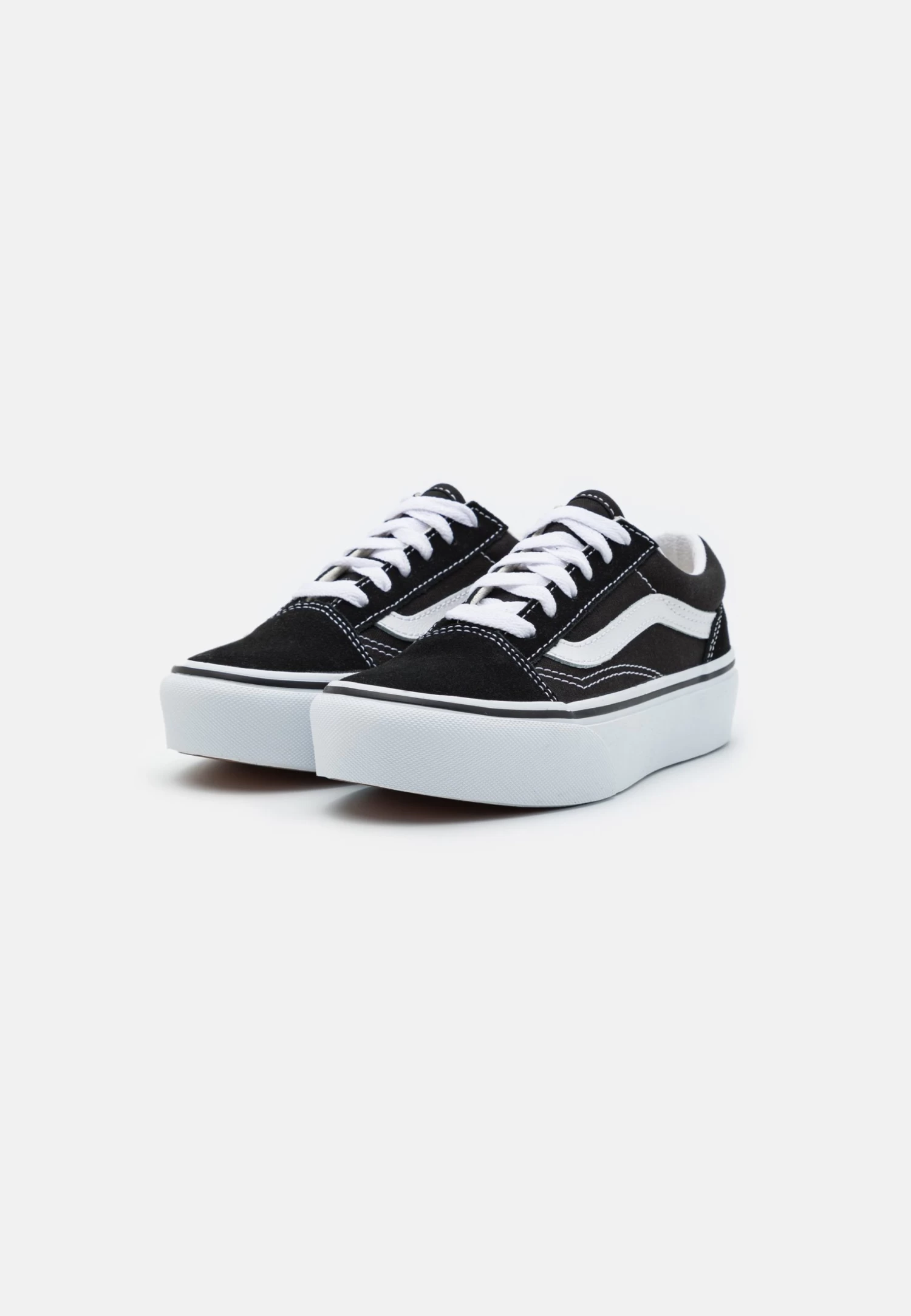 Vans Old Skool Platform Unisex - Sneakers Laag - Black/True White - Afbeelding 2