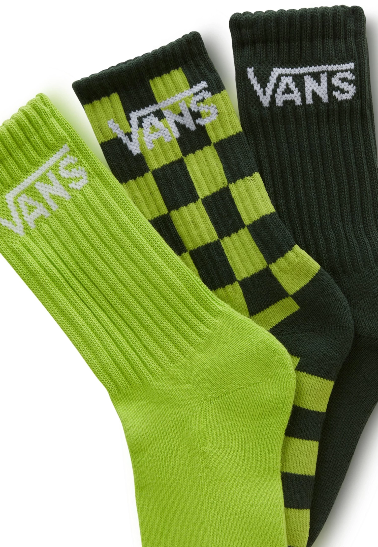 Vans 3Pk Classic Crew Youth - Sokken - Mountain View Lime Grn - Afbeelding 2