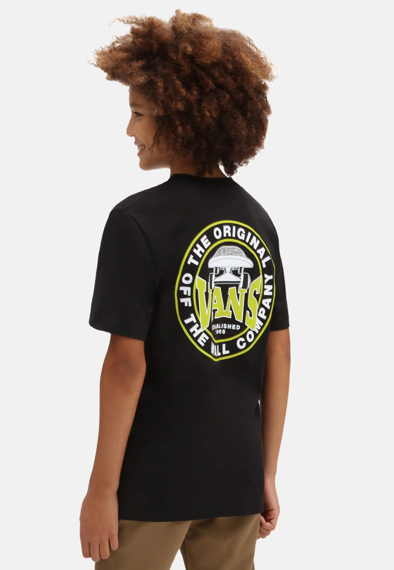 Vans Off The Wall Company Ss - T-Shirt Print - Black