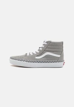 Vans Sk8-Hi Unisex - Sneakers Hoog - Checkerboard Foxing Drizzle/True White