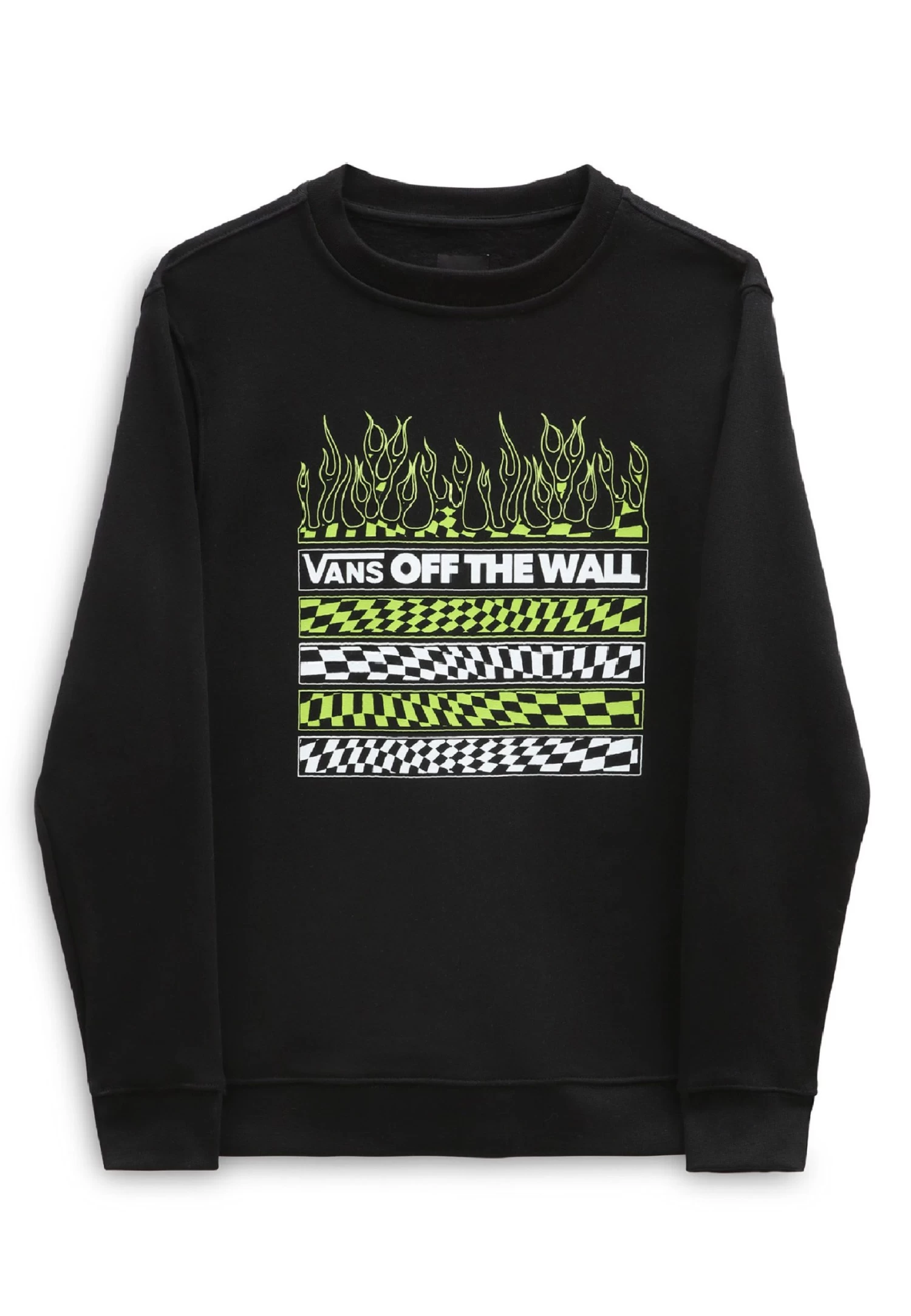Vans Neon Flames Crew - Sweater - Black