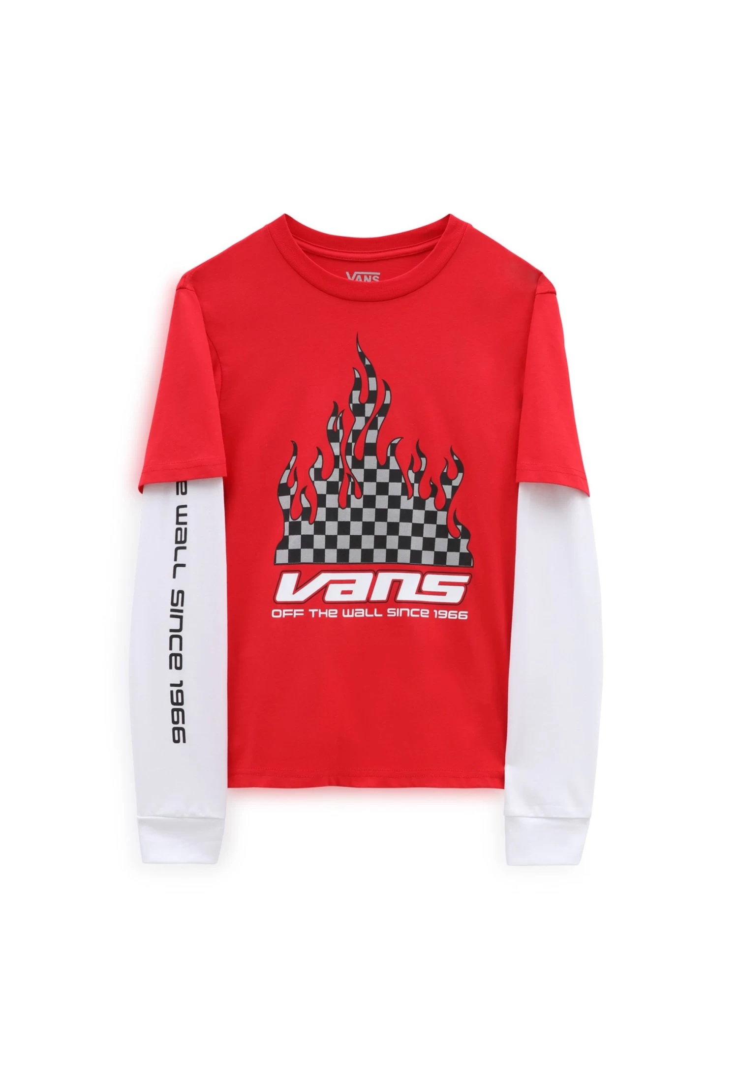 Vans Reflective Checkerboard Flame Twofer - Longsleeve - Medium Red - Afbeelding 4