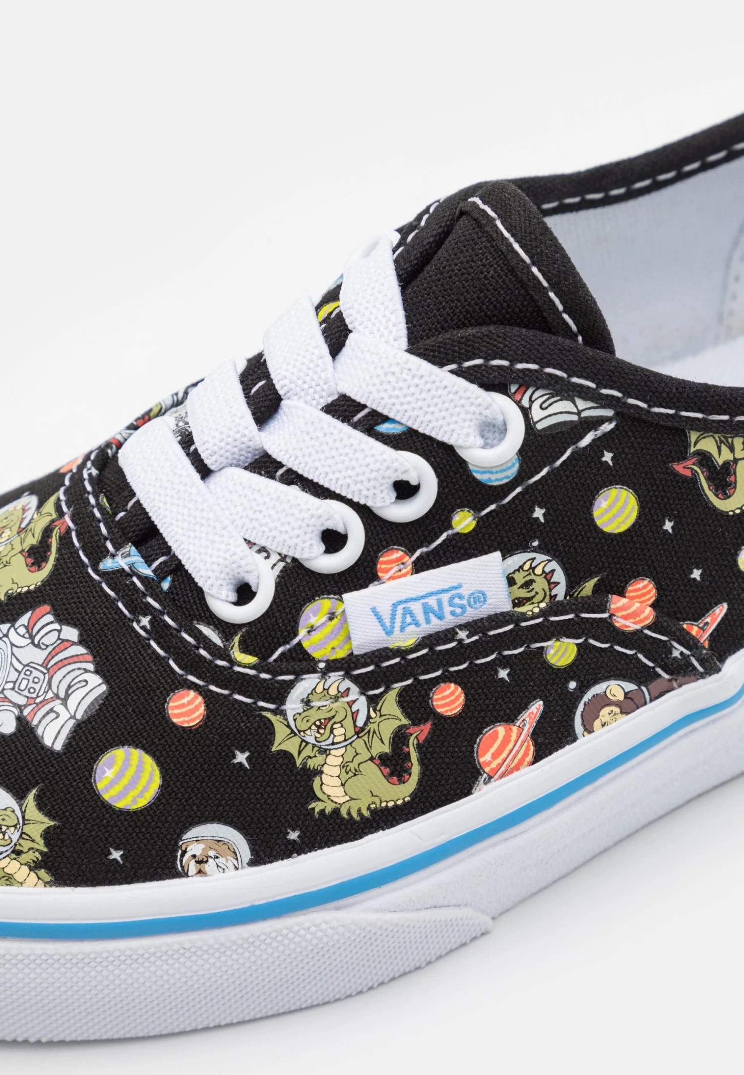 Vans Authentic Elastic Lace Unisex - Sneakers Laag - Black/Blue - Afbeelding 6