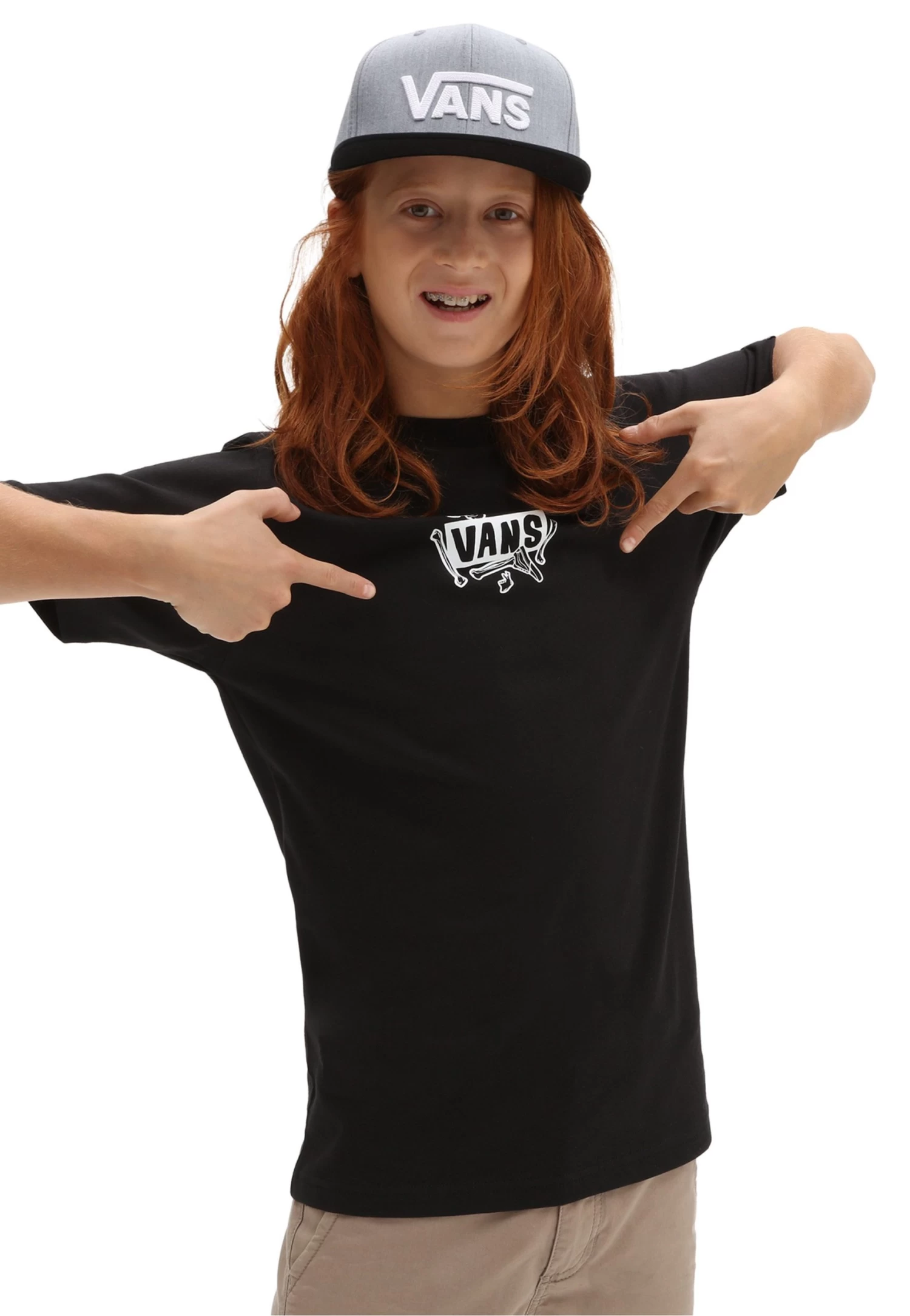 Vans Bone Yard Ss - T-Shirt Print - Black