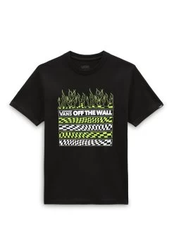 Vans Neon Flames Ss - T-Shirt Print - Black
