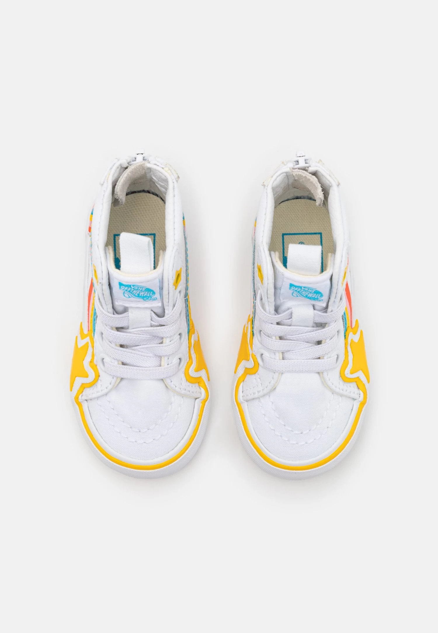 Vans Sk8-Hi Zip Rainbow Star Unisex - Sneakers Hoog - True White/Multi-Coloured - Afbeelding 4