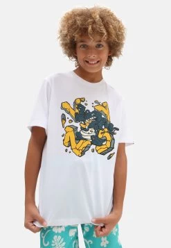 Vans Gator Smash Ss - T-Shirt Print - White