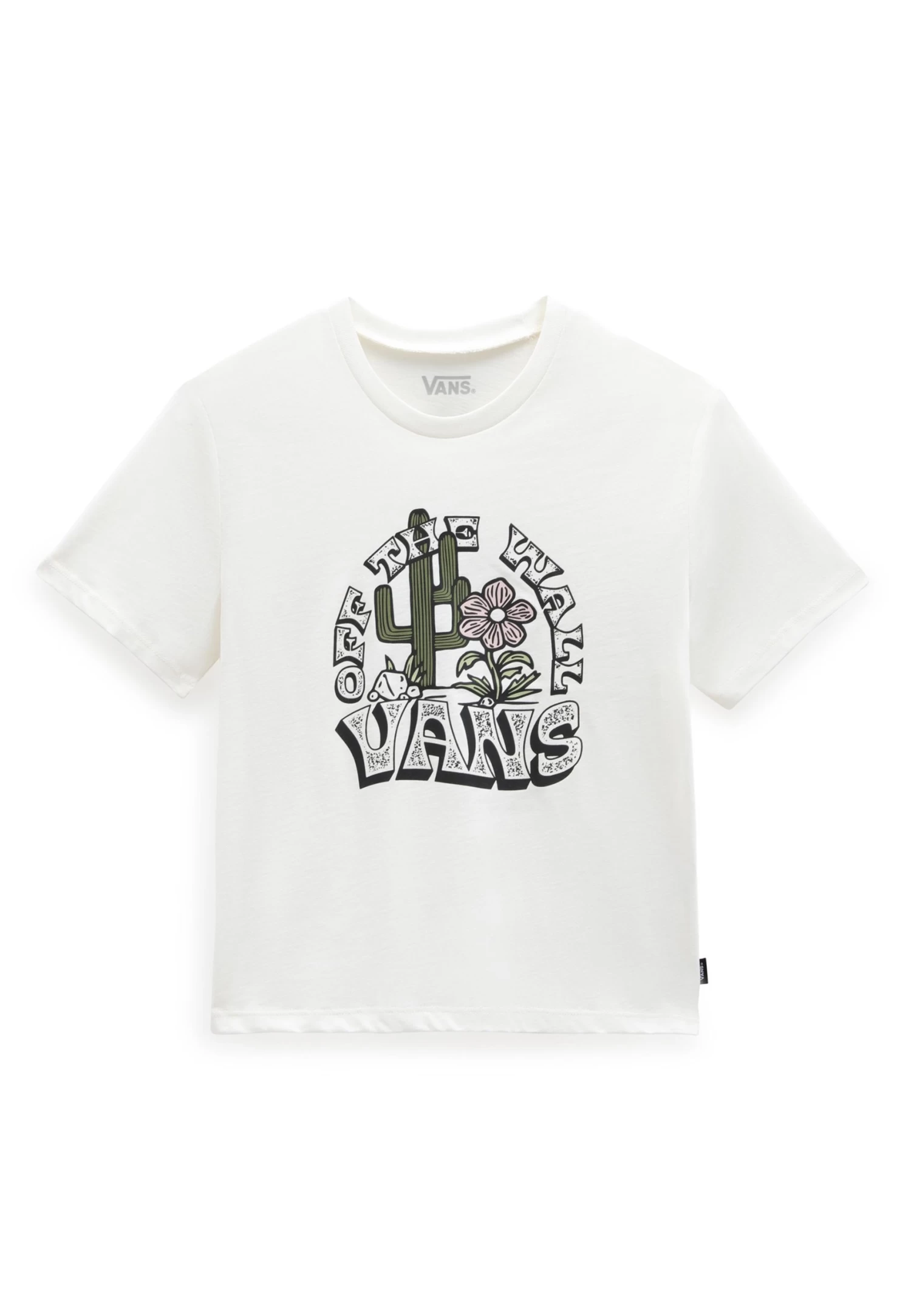 Vans Outdoor Cactus Crew - T-Shirt Print - Marshmallow
